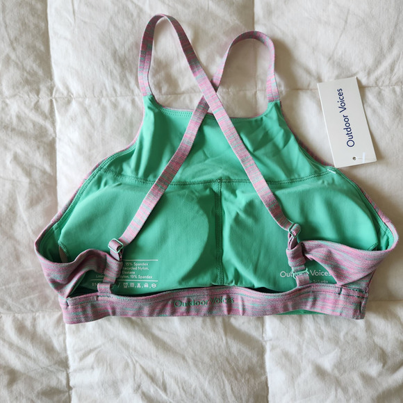 Outdoor Voices Flow Strappy Bra in Watermelon Sugar Size Small NWT - Picture 3 of 7